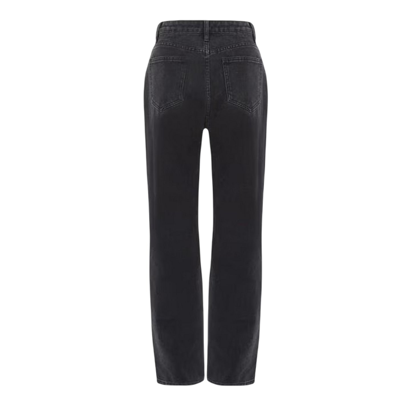 Black - Back - I Saw It First Womens-Ladies Denim Seam Detail Jeans