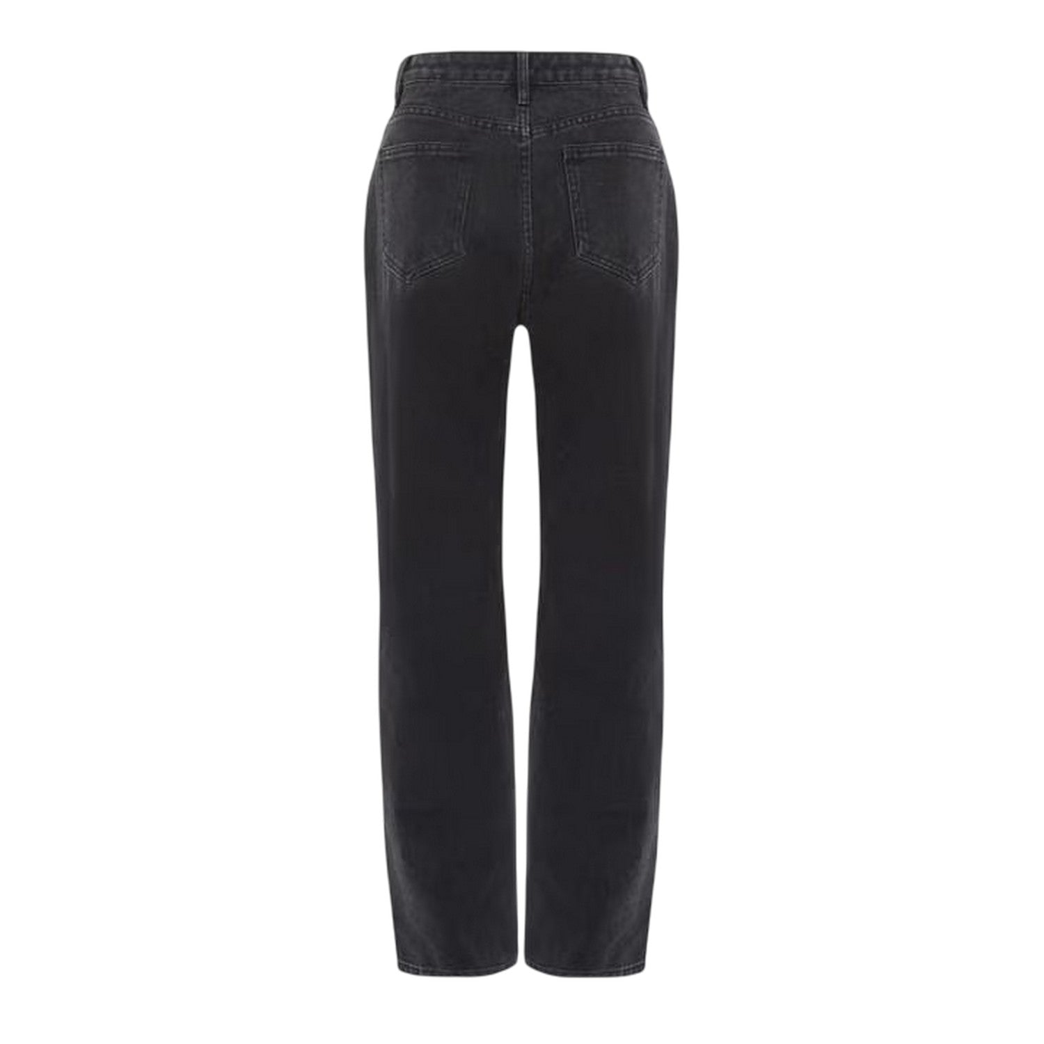 Black - Back - I Saw It First Womens-Ladies Denim Seam Detail Jeans