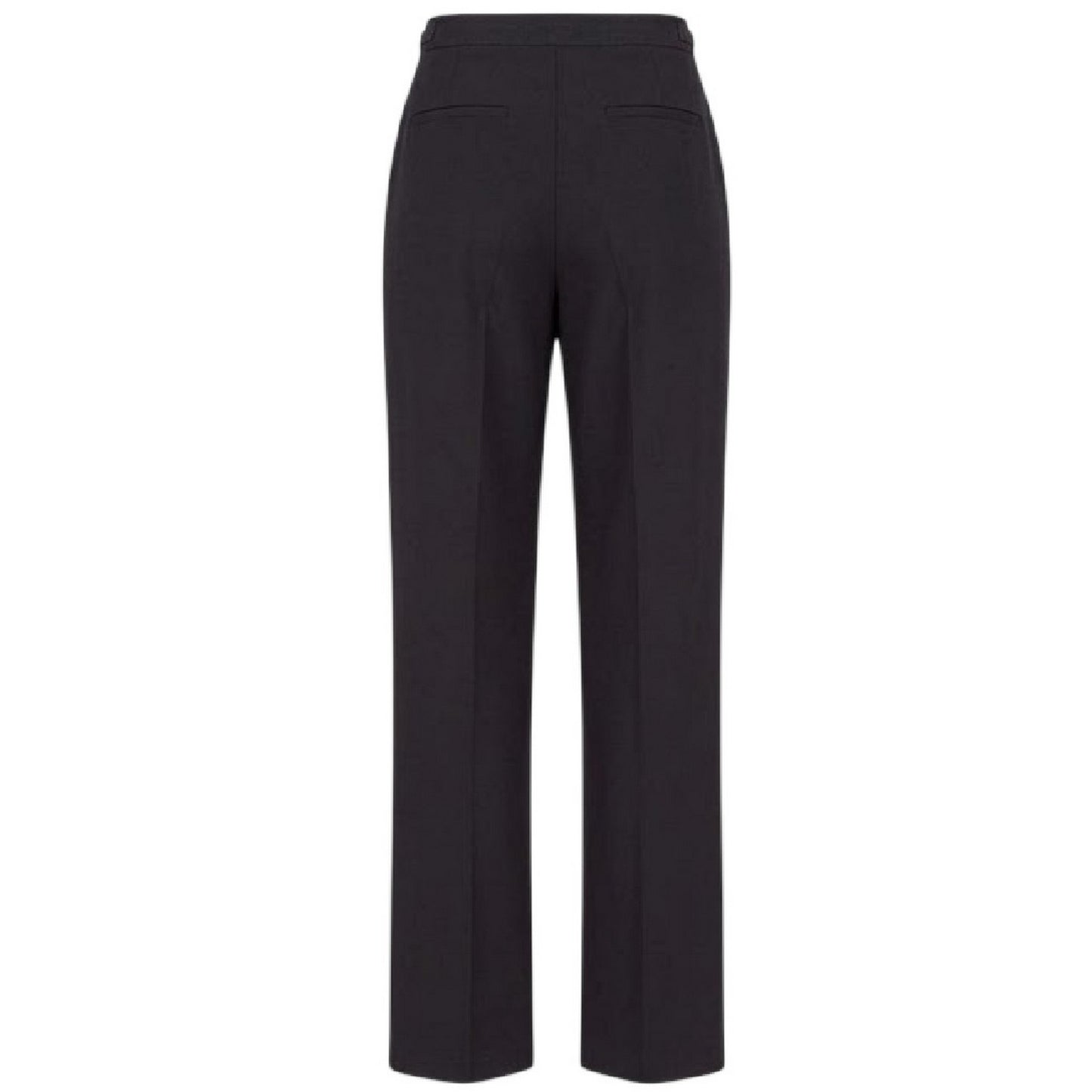 Navy - Back - Emporio Armani EA7 Womens-Ladies Plain Straight Leg Trousers
