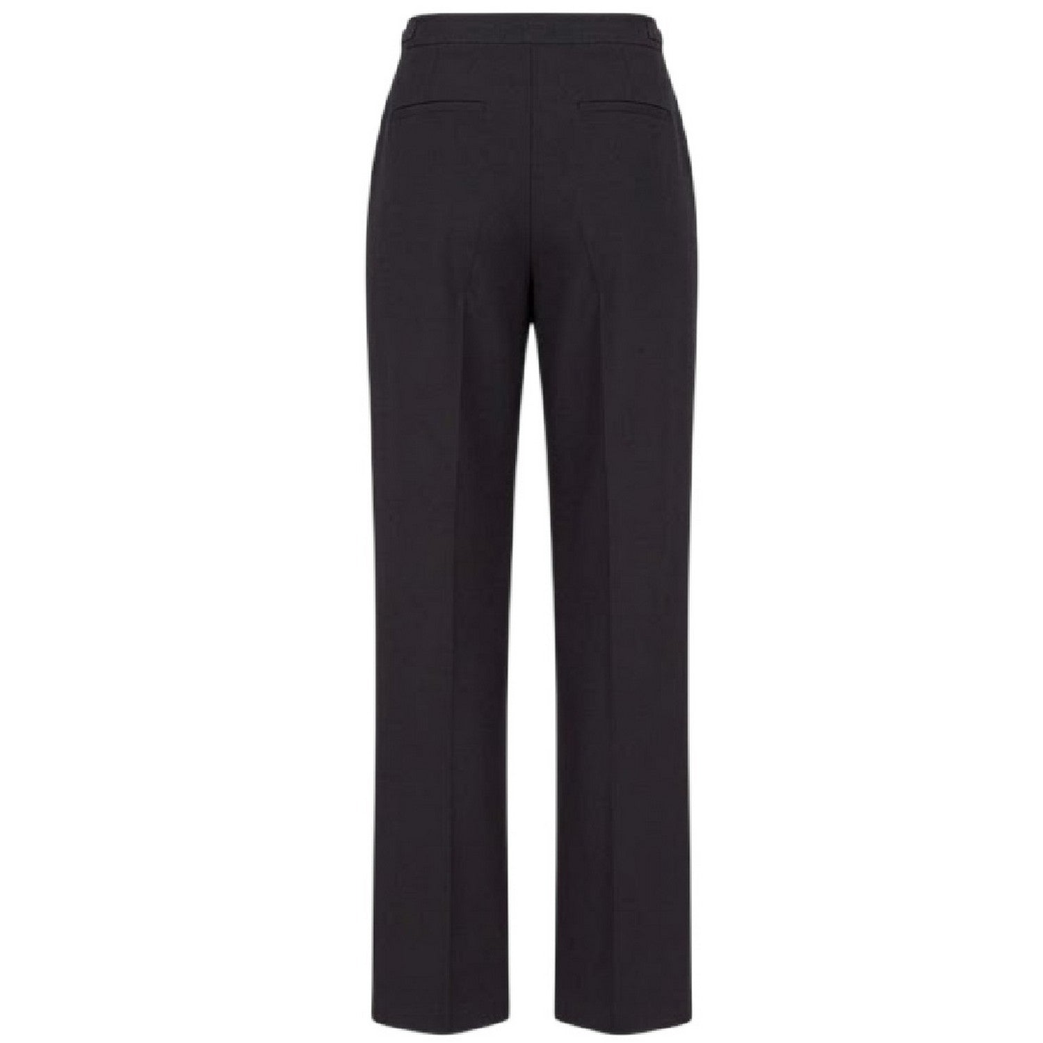 Navy - Back - Emporio Armani EA7 Womens-Ladies Plain Straight Leg Trousers