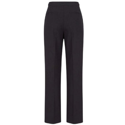 Navy - Back - Emporio Armani EA7 Womens-Ladies Plain Straight Leg Trousers
