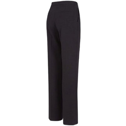Navy - Side - Emporio Armani EA7 Womens-Ladies Plain Straight Leg Trousers