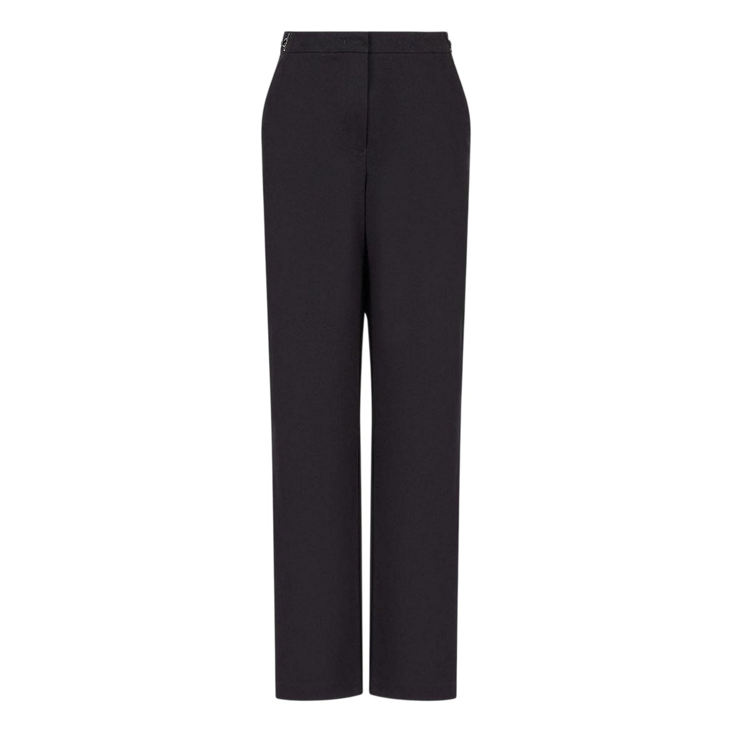Navy - Front - Emporio Armani EA7 Womens-Ladies Plain Straight Leg Trousers