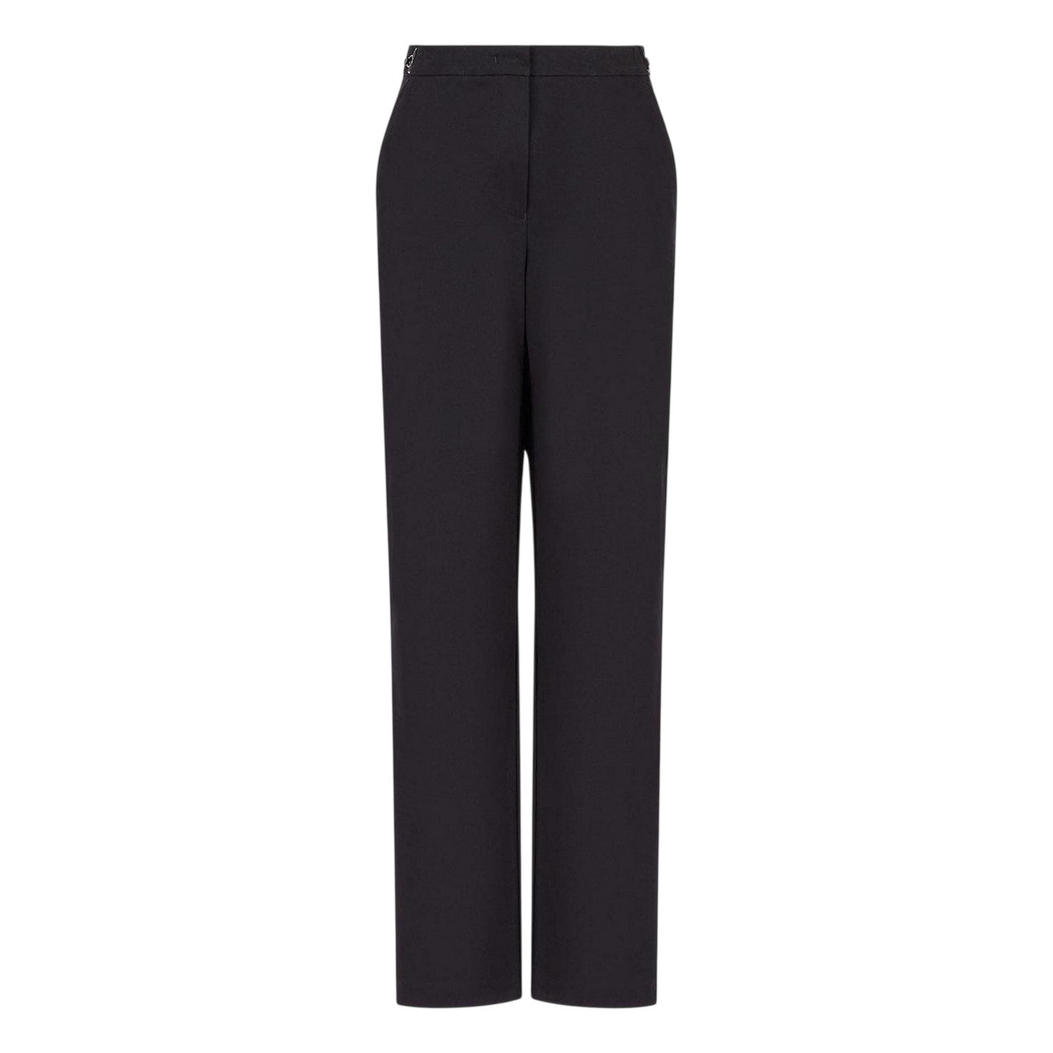 Navy - Front - Emporio Armani EA7 Womens-Ladies Plain Straight Leg Trousers
