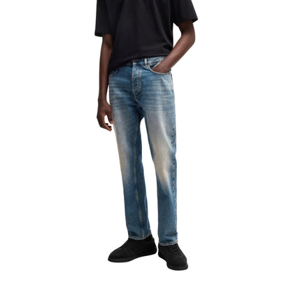 Medium Blue - Lifestyle - Hugo Mens 5 Pockets Slim Jeans