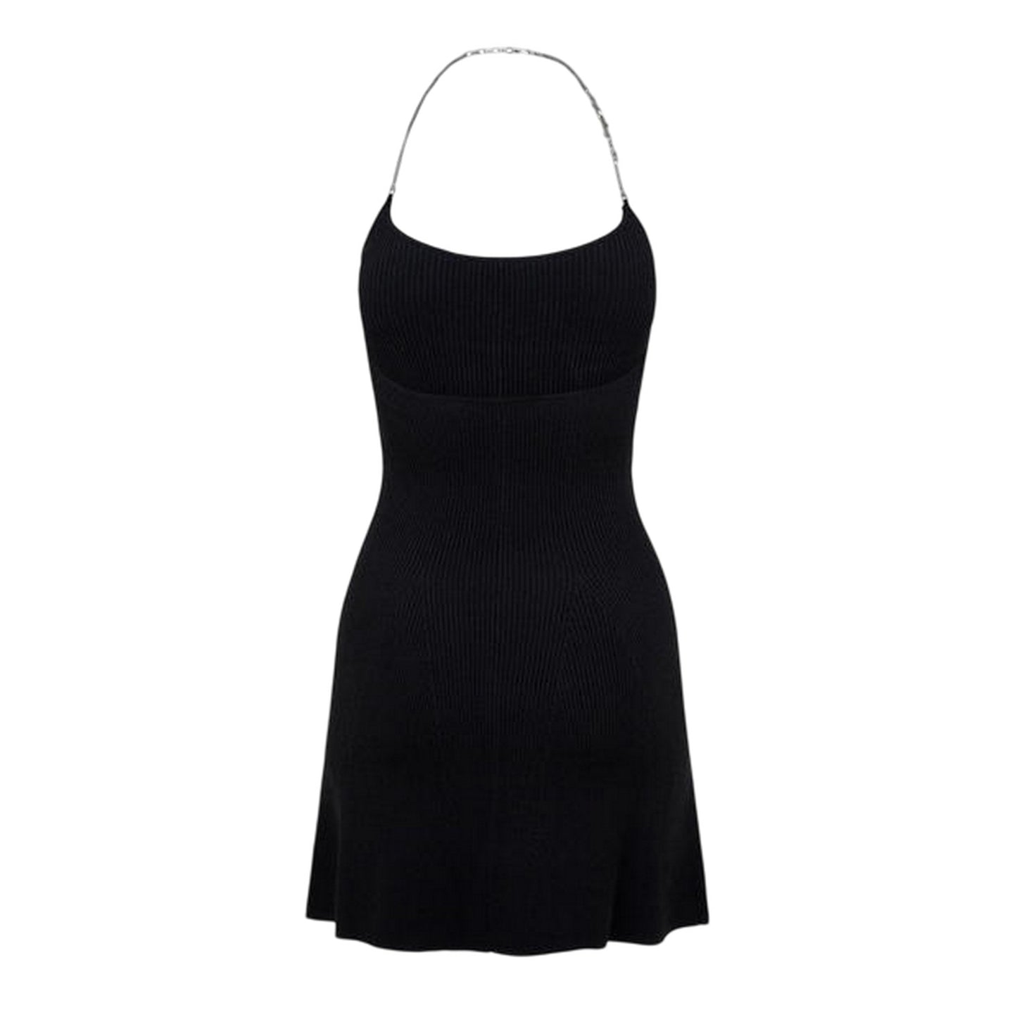 Black - Back - Diesel Womens-Ladies Chain Halter Neck Mini Dress