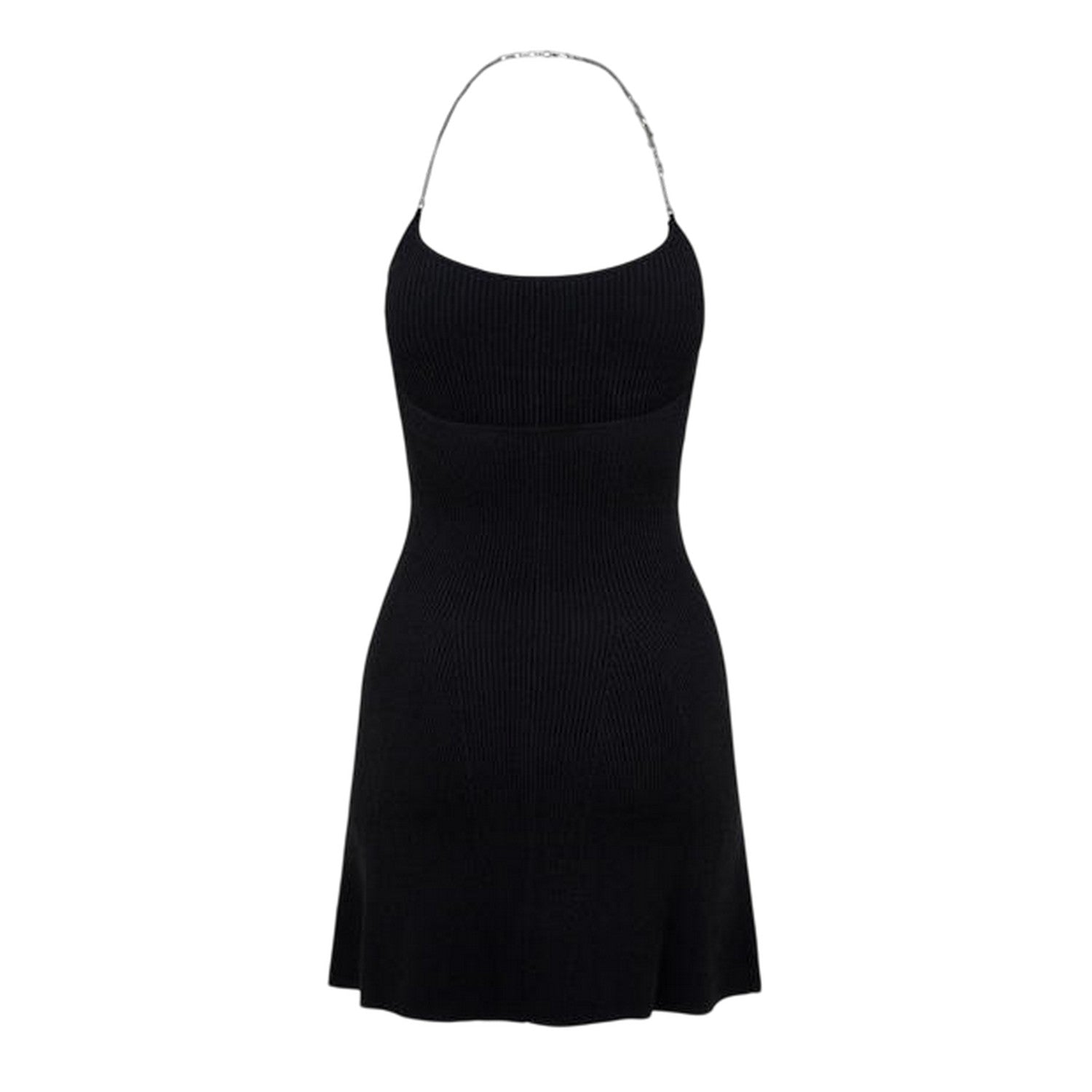 Black - Back - Diesel Womens-Ladies Chain Halter Neck Mini Dress