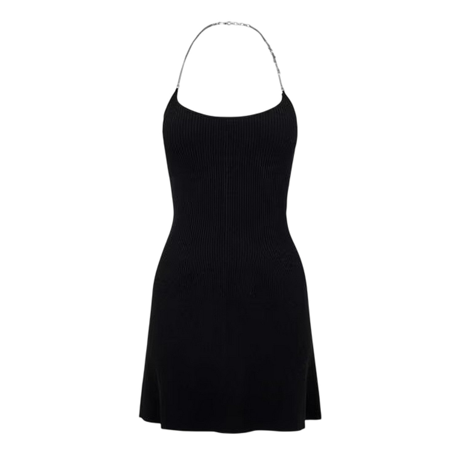 Black - Front - Diesel Womens-Ladies Chain Halter Neck Mini Dress