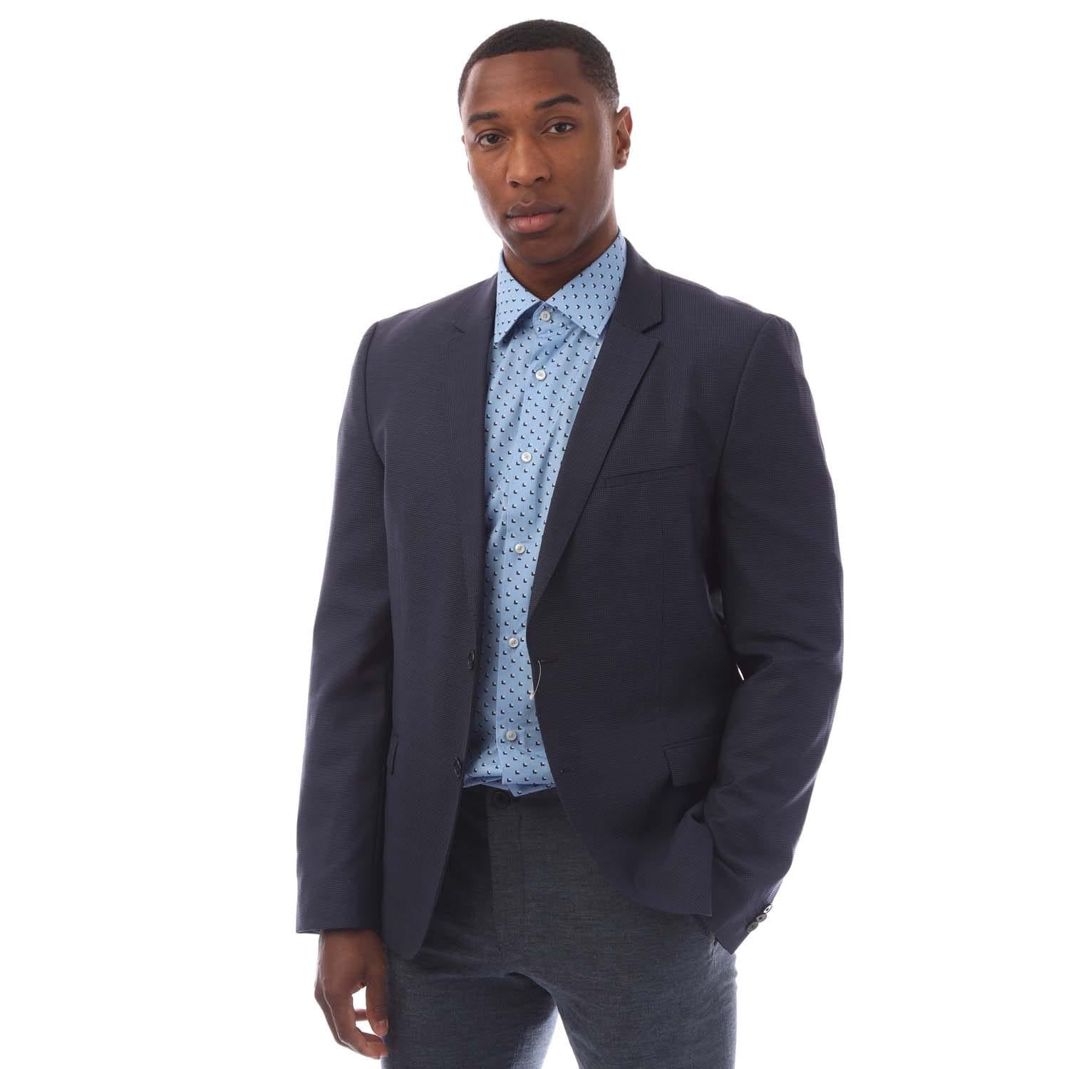 Navy - Front - Hugo Mens Arti Blazer