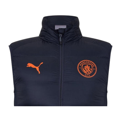 Navy - Side - Puma Mens Casuals Manchester City FC Down Body Warmer