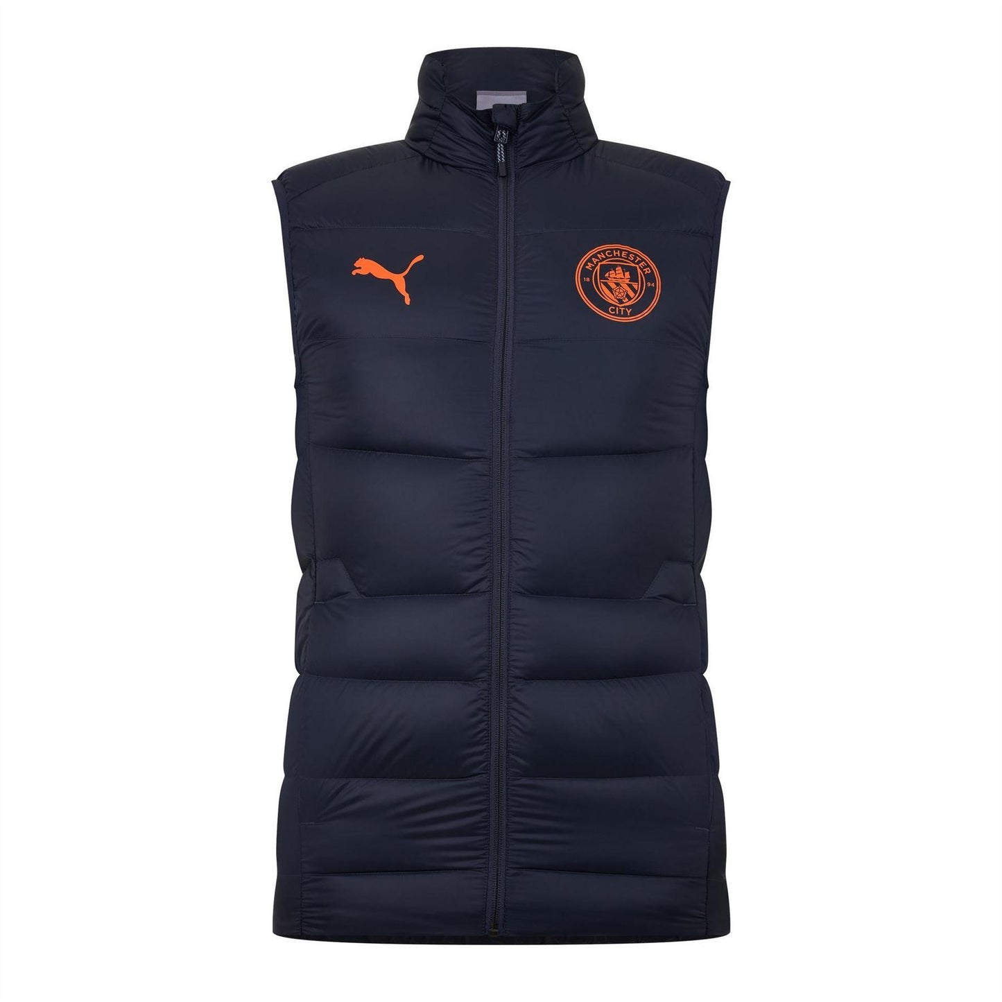 Navy - Front - Puma Mens Casuals Manchester City FC Down Body Warmer