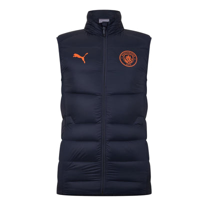 Navy - Front - Puma Mens Casuals Manchester City FC Down Body Warmer