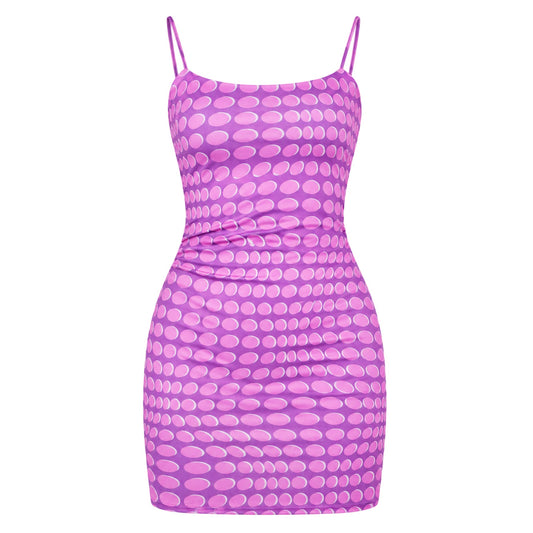 Purple - Front - Missy Empire Womens-Ladies Strappy Mini Dress