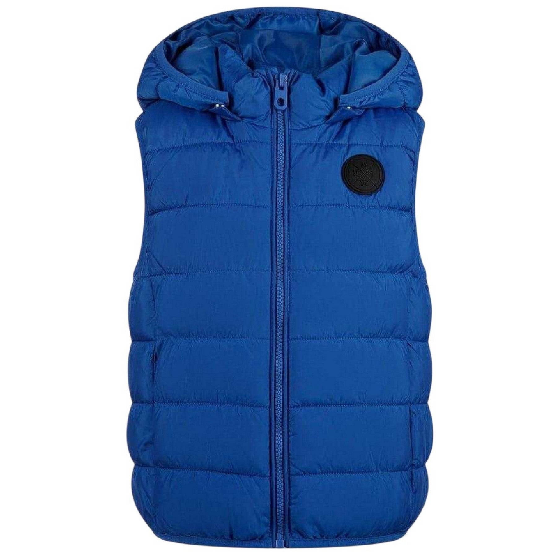 Royal Blue - Front - Minoti Boys Quilted Detachable Hood Gilet