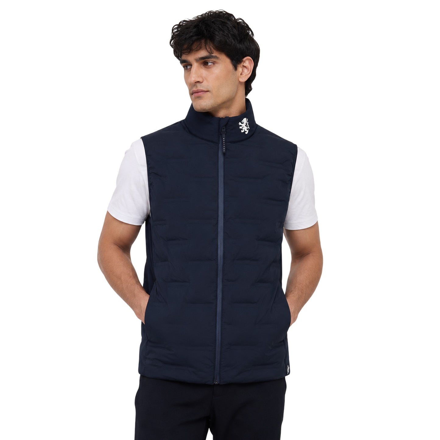 Midnight Navy - Side - Castore Mens Rangers FC Quilted Gilet
