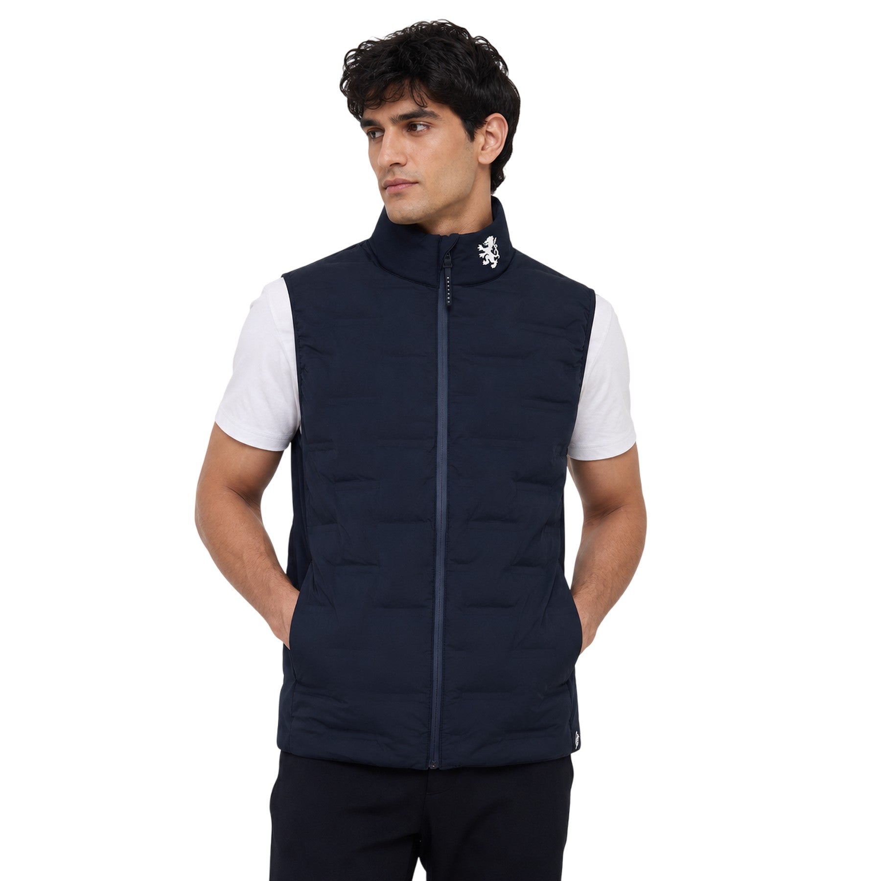 Midnight Navy - Side - Castore Mens Rangers FC Quilted Gilet