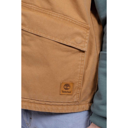 Wheat - Side - Timberland Mens Washed Ribbed Collar Gilet