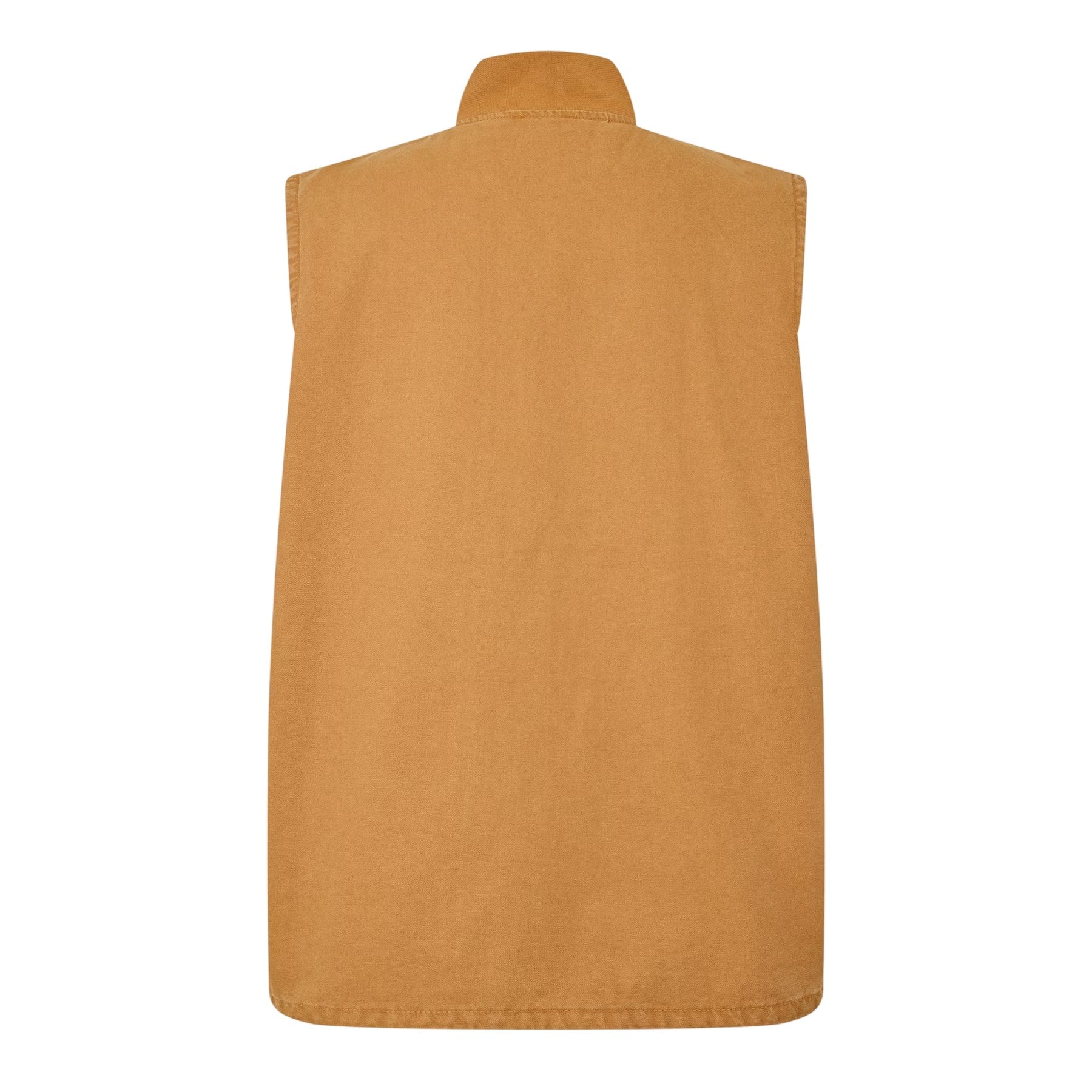 Wheat - Back - Timberland Mens Washed Ribbed Collar Gilet