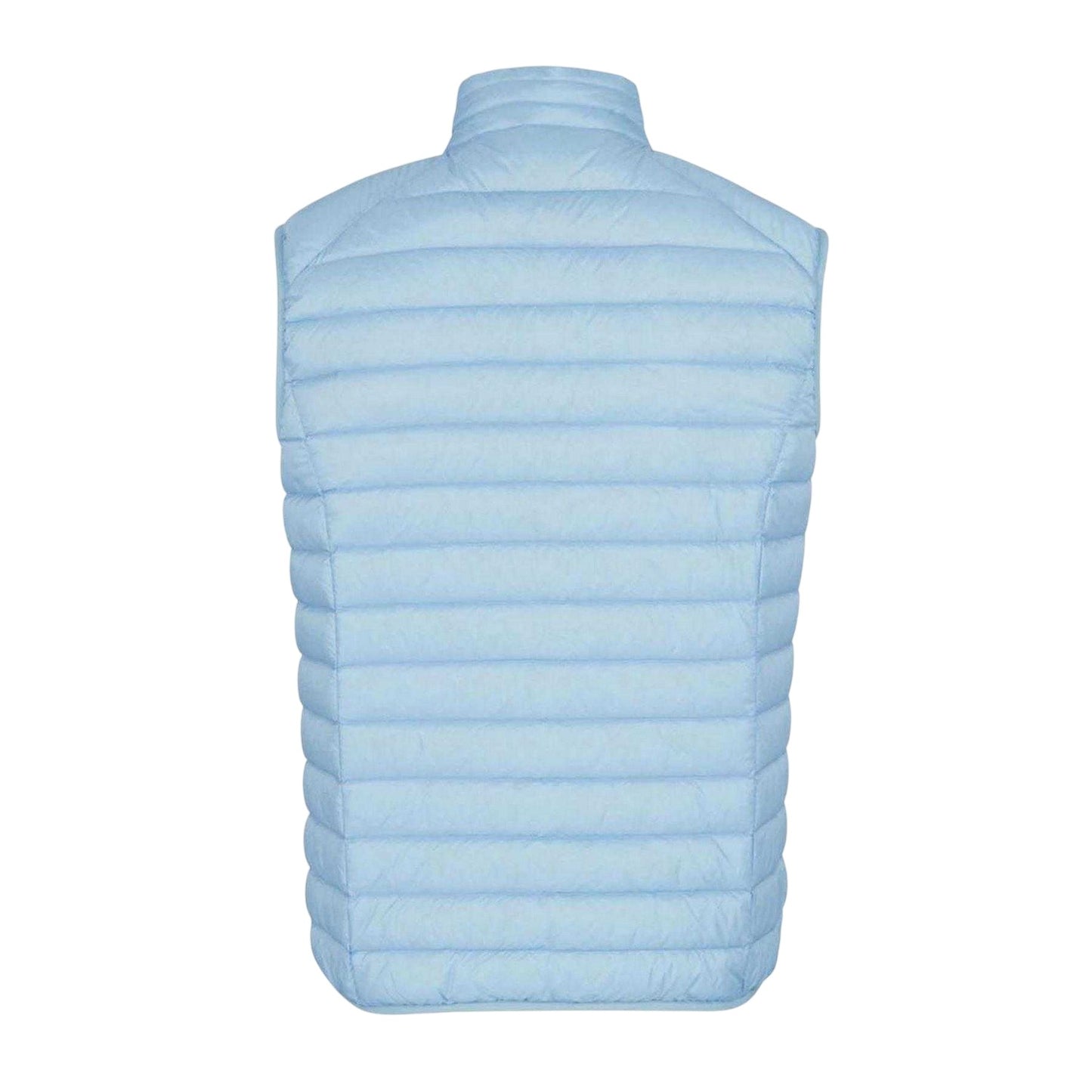 Blue - Back - Jott Mens Logo Puffer Sleeveless Gilet