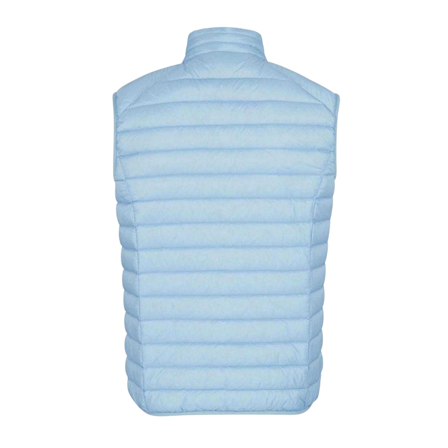 Blue - Back - Jott Mens Logo Puffer Sleeveless Gilet