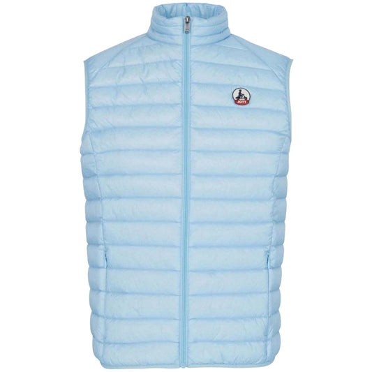 Blue - Front - Jott Mens Logo Puffer Sleeveless Gilet