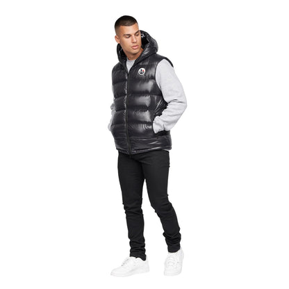 Black - Lifestyle - Born Rich Mens Lightweight Detachable Hood Gilet