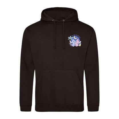 Black - Front - Lilo & Stitch Mens Over The Moon For You Angel Hoodie