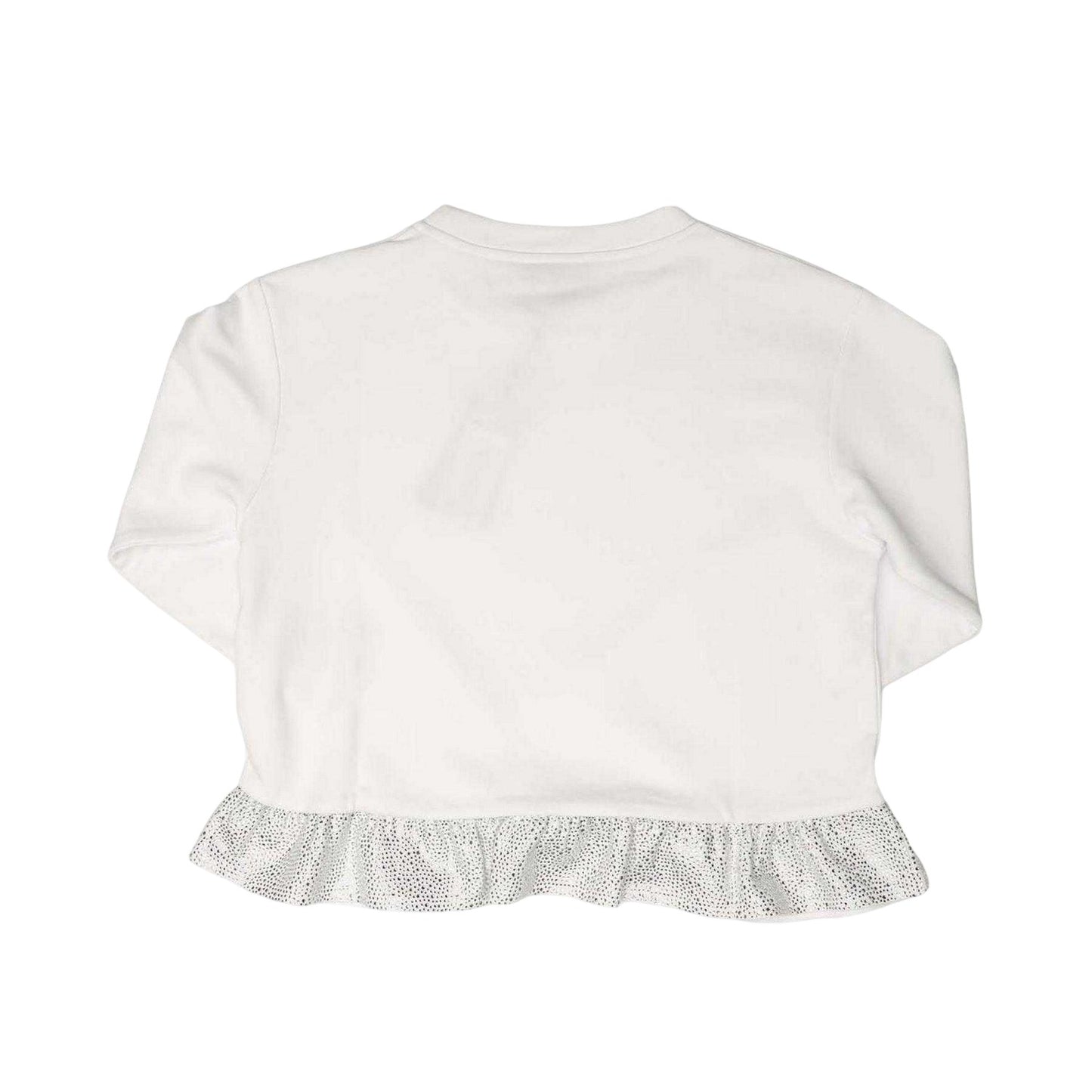 White - Back - Emporio Armani Girls Ruffled Sweatshirt