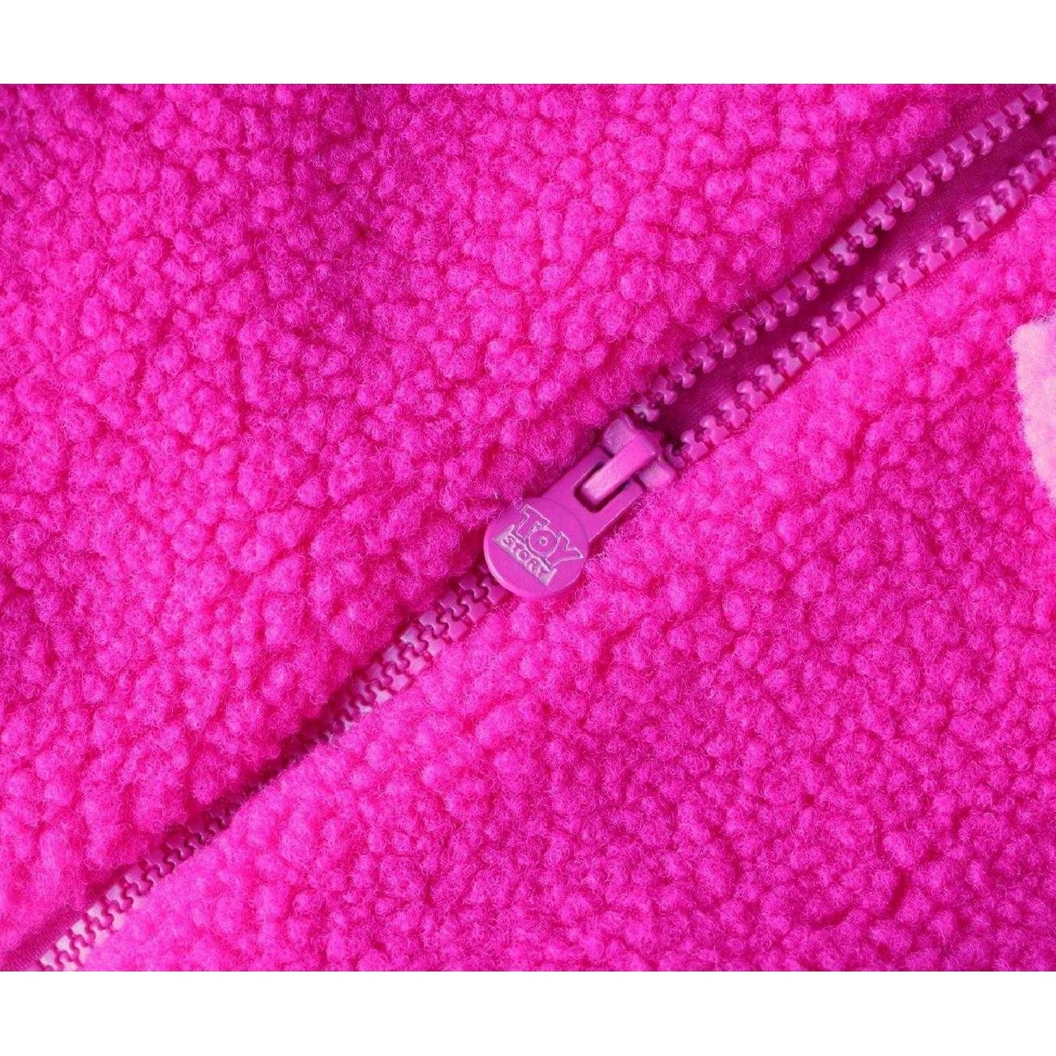 Pink - Side - Toy Story 3 Childrens-Kids Lotso Fleece Zip Pocket Gilet