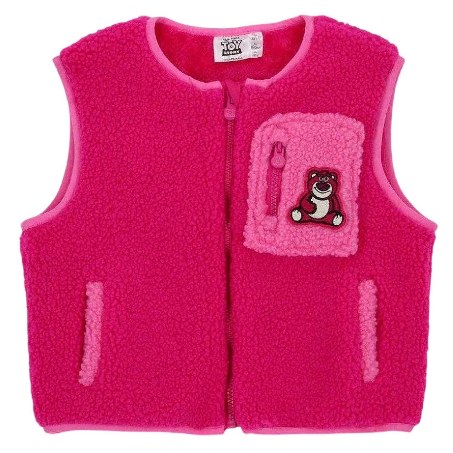 Pink - Front - Toy Story 3 Childrens-Kids Lotso Fleece Zip Pocket Gilet