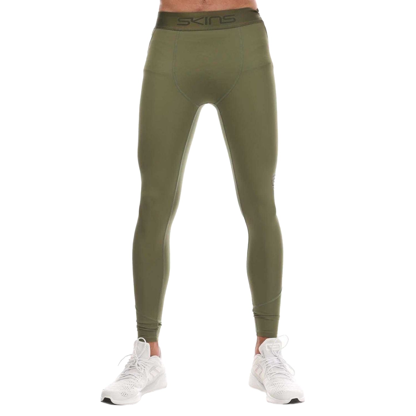 Khaki Green - Front - Skins Mens Series-2 Long Leggings