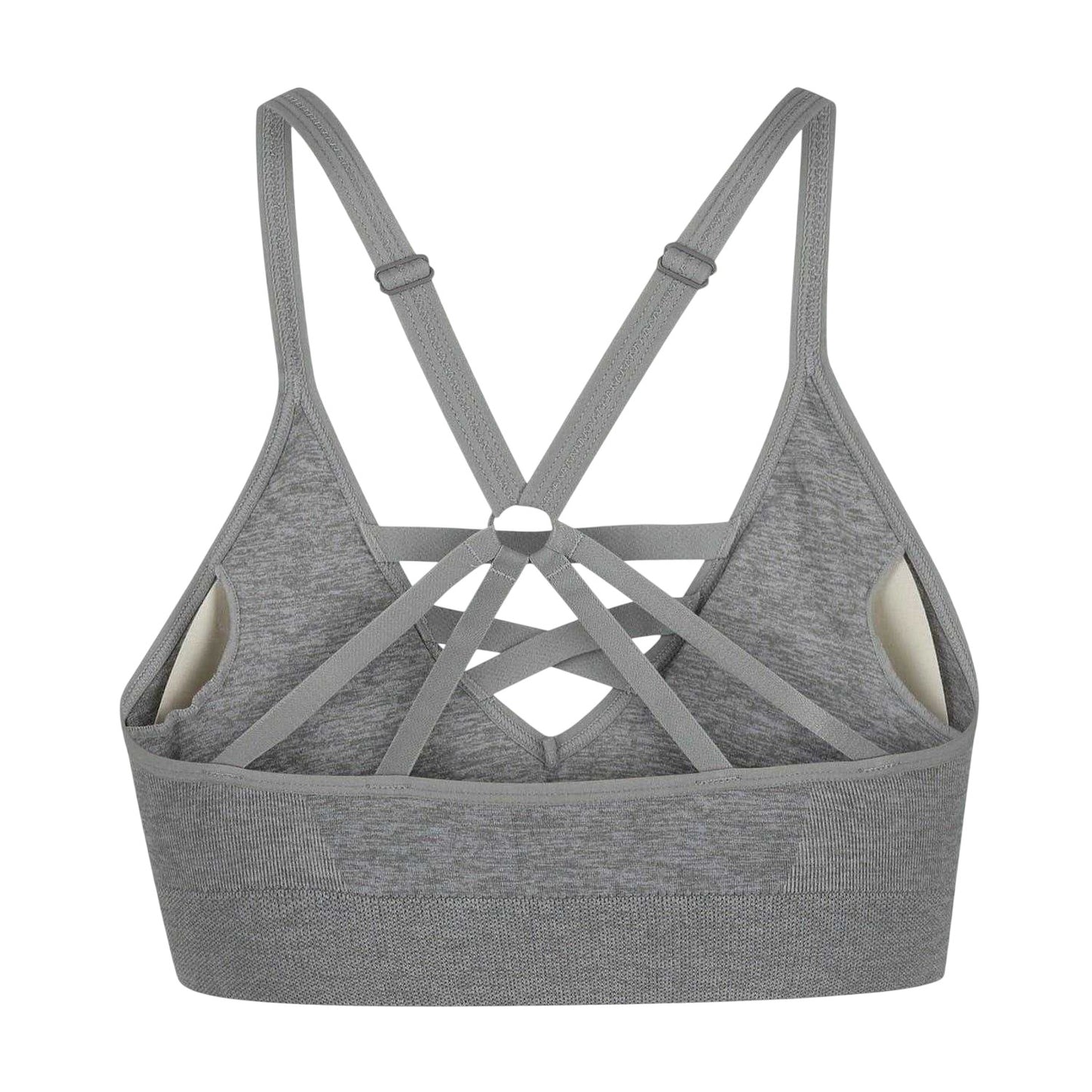 Grey Marl - Back - Reebok Womens-Ladies Maryna Seamless Sports Bra