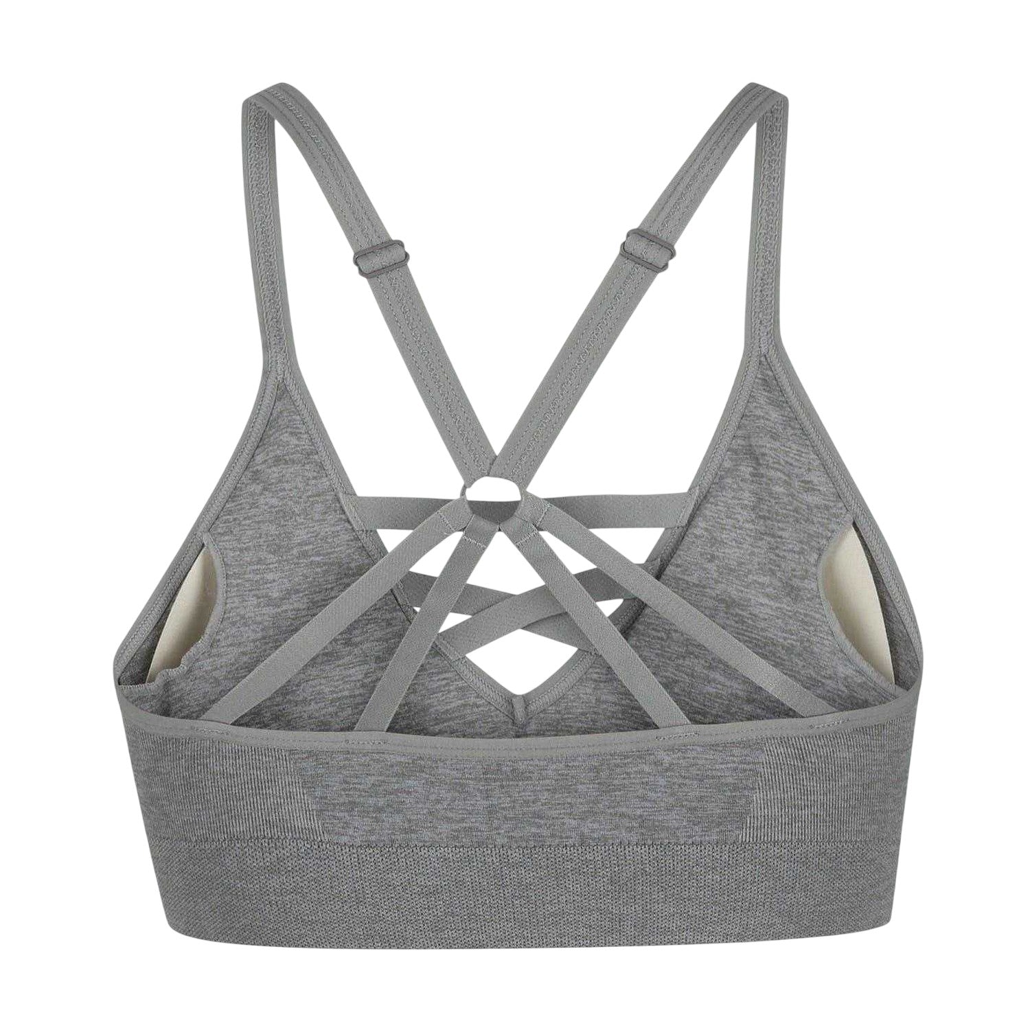 Grey Marl - Back - Reebok Womens-Ladies Maryna Seamless Sports Bra