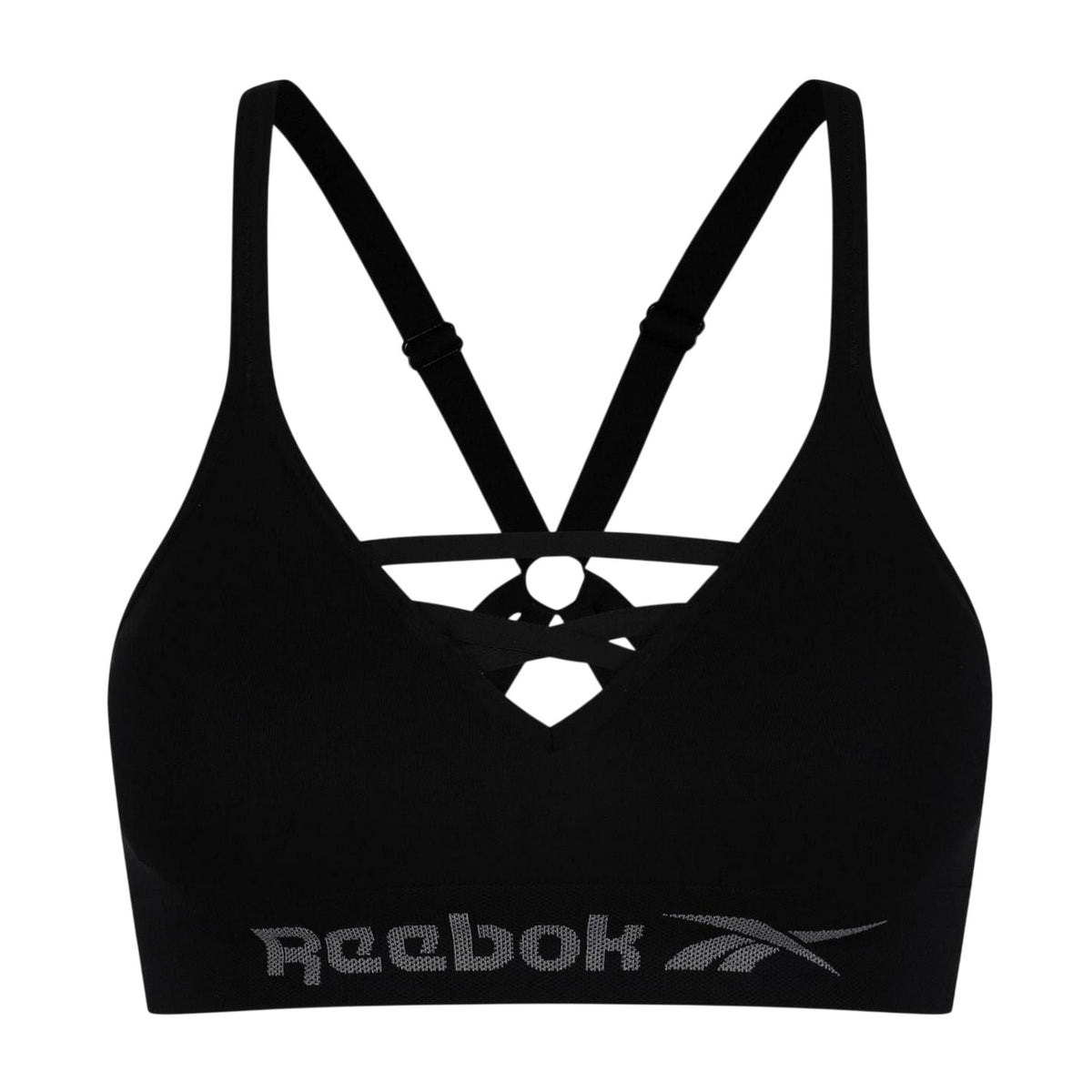 Black - Front - Reebok Womens-Ladies Maryna Seamless Sports Bra