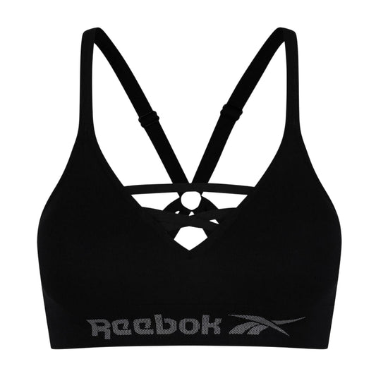 Black - Front - Reebok Womens-Ladies Maryna Seamless Sports Bra