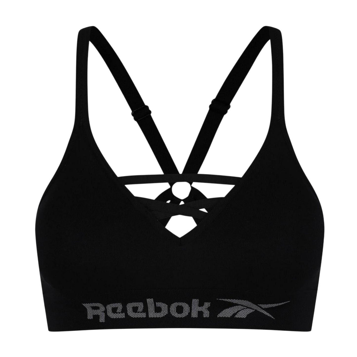 Black - Front - Reebok Womens-Ladies Maryna Seamless Sports Bra