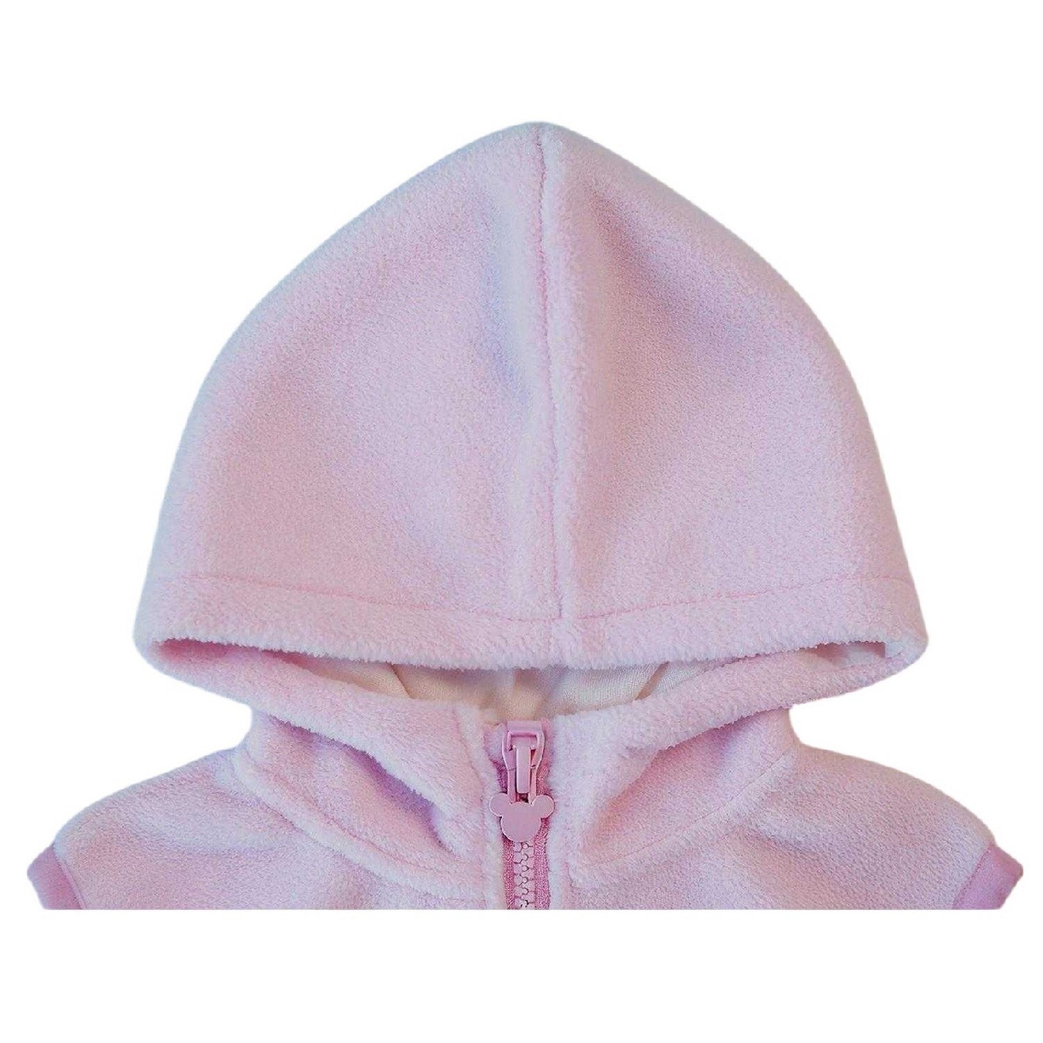 Pink - Side - Disney Childrens-Kids Minnie Mouse Fleece Hooded Gilet