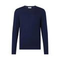 Navy - Front - Calvin Klein Mens Merino Wool Jumper