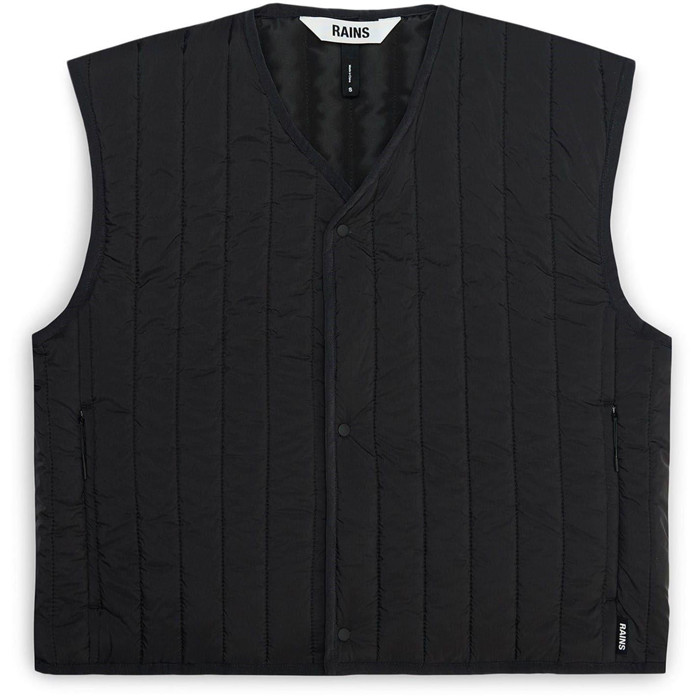Black - Front - Rains Mens Banja Liner Quilted Gilet