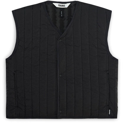 Black - Front - Rains Mens Banja Liner Quilted Gilet