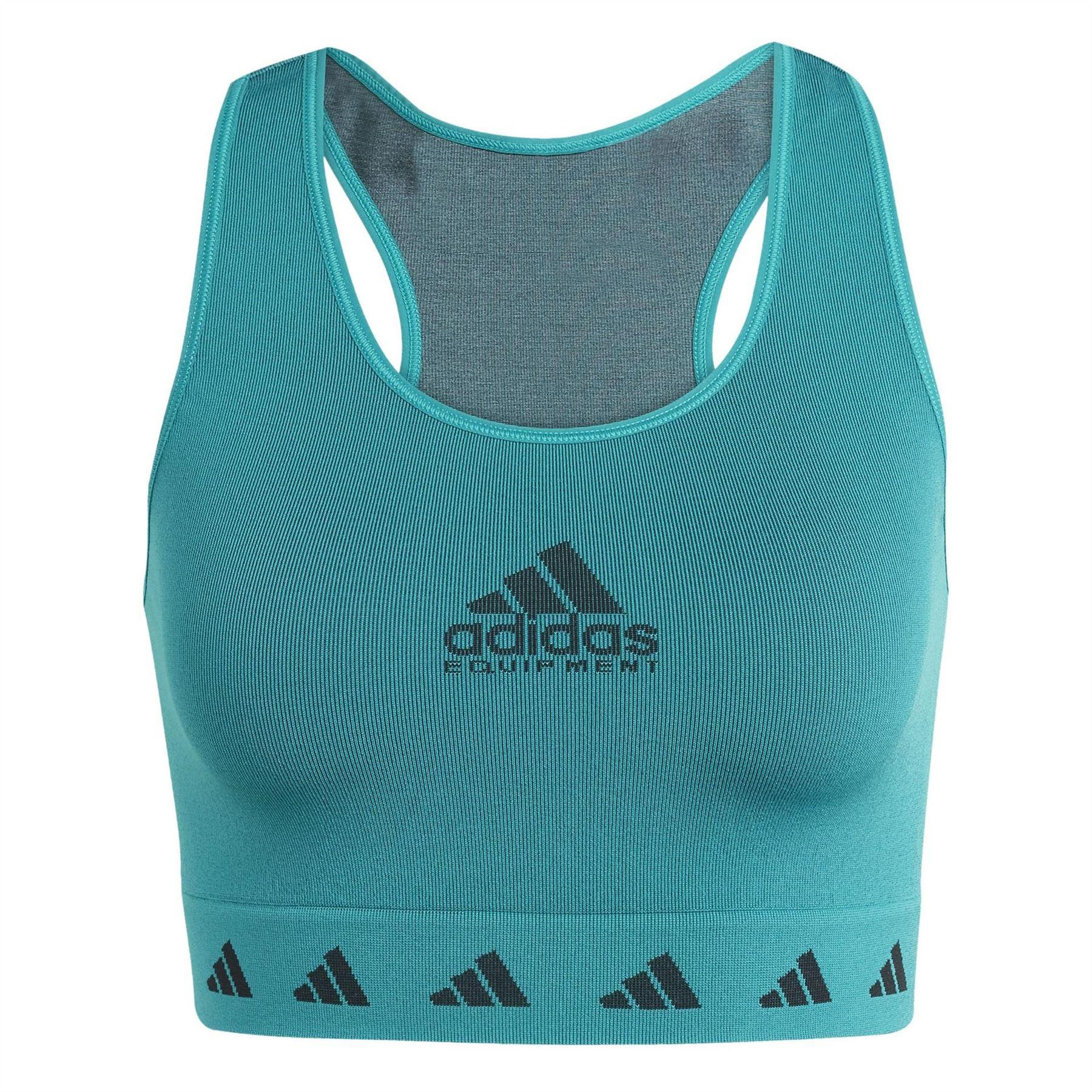 Green - Front - Adidas Womens-Ladies Originals Logo Sports Bra