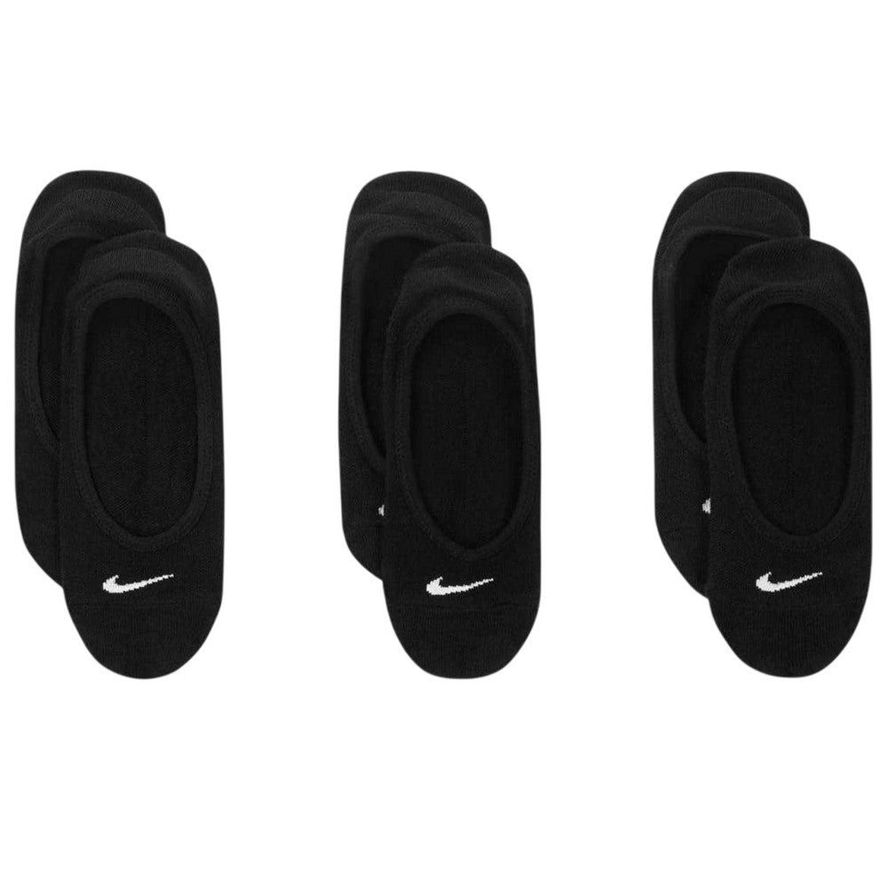 Black-White - Back - Nike Womens-Ladies Swoosh No-Show Socks (Pack of 3)