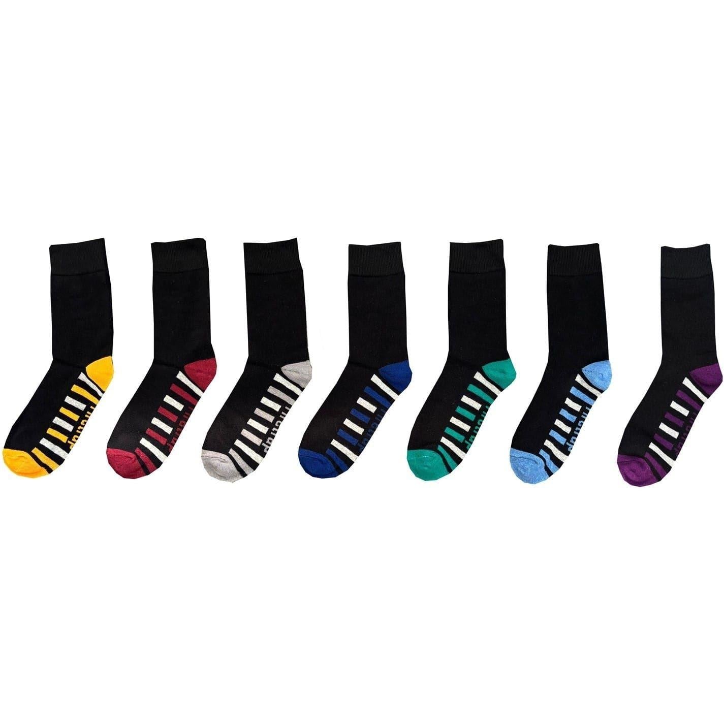 Multicoloured - Front - Firetrap Mens Logo Ankle Socks (Pack of 7)