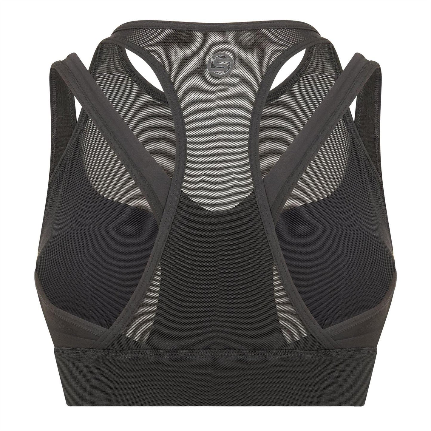 Black - Back - Skins Womens-Ladies A400 Empire Compression Sports Bra
