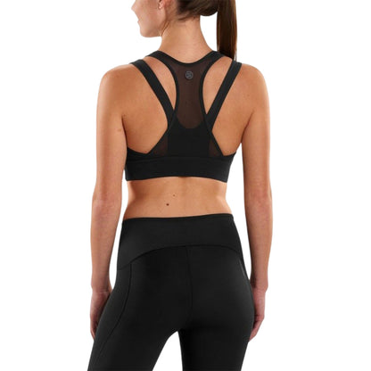 Black - Side - Skins Womens-Ladies A400 Empire Compression Sports Bra