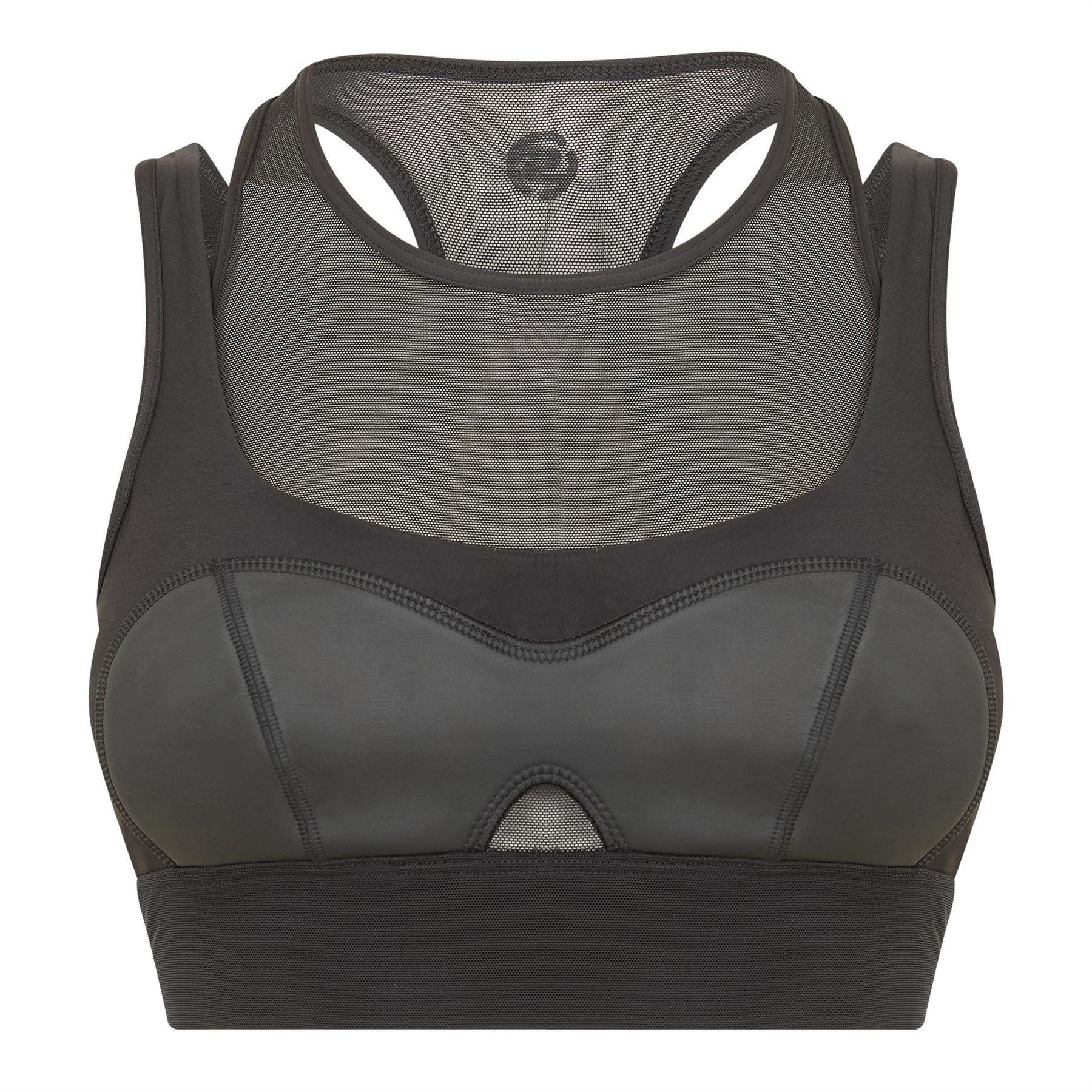 Black - Front - Skins Womens-Ladies A400 Empire Compression Sports Bra