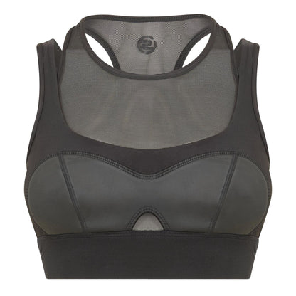 Black - Front - Skins Womens-Ladies A400 Empire Compression Sports Bra