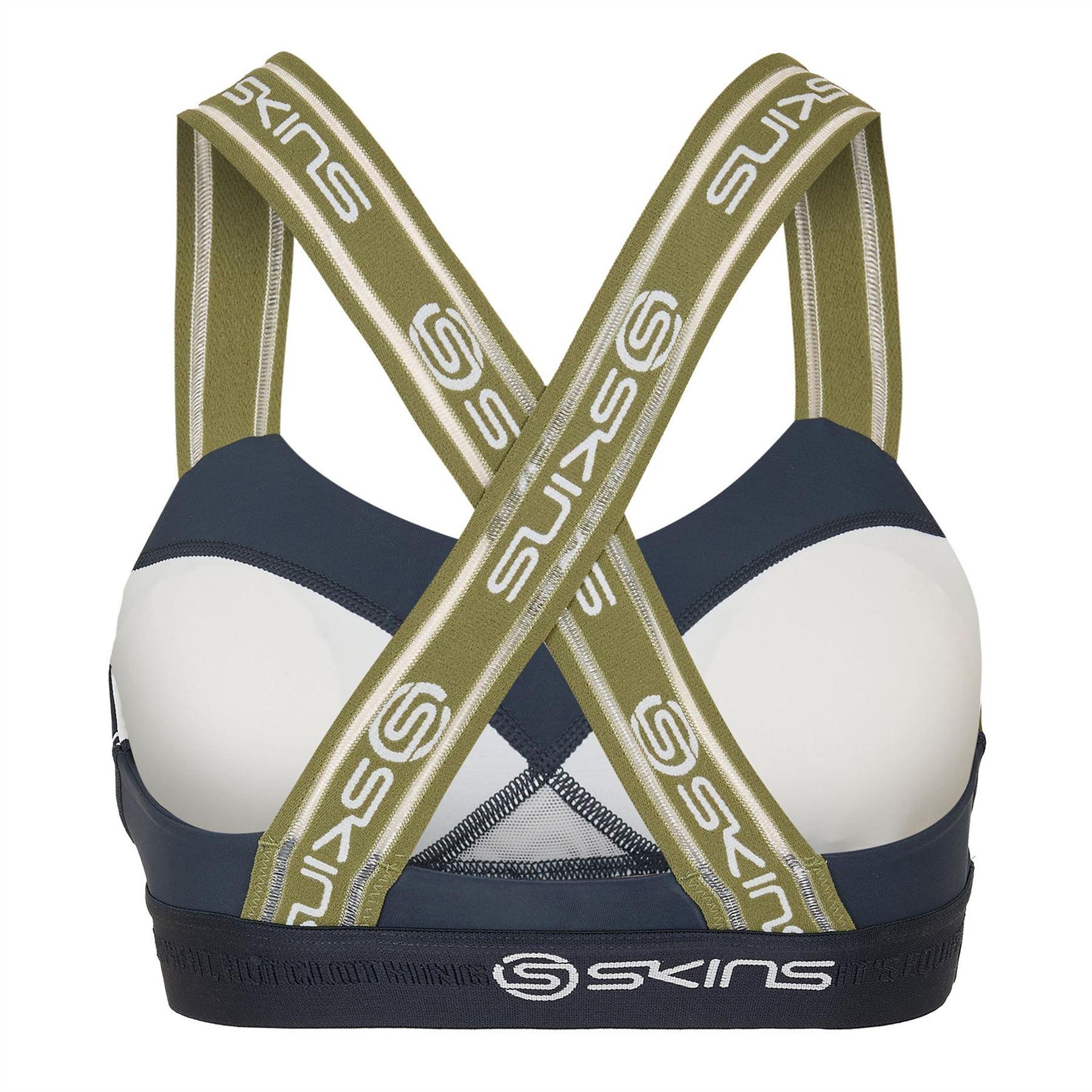 Blue - Back - Skins Womens-Ladies Dnamic Speed Sports Bra