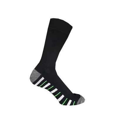 Black-Grey - Side - Firetrap Mens Striped Ankle Socks (Pack of 7)