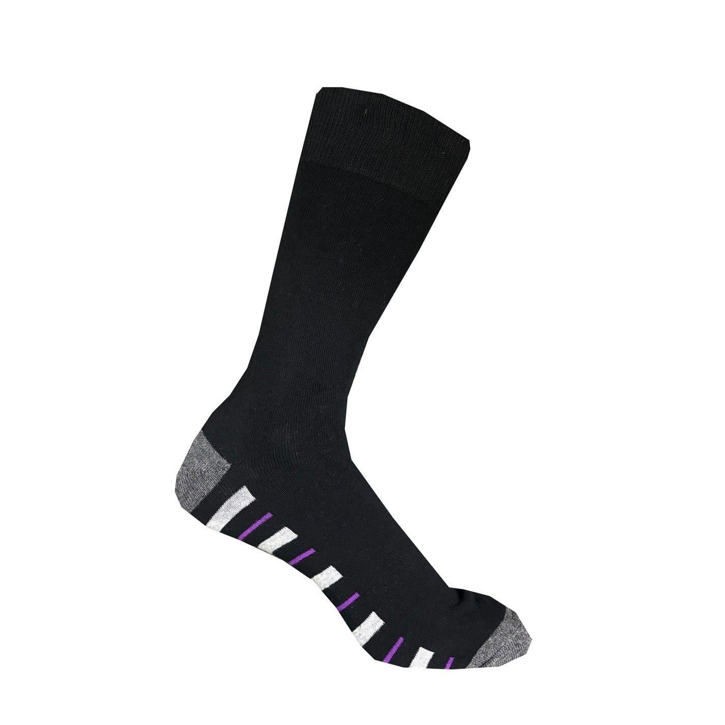 Black-Grey - Pack Shot - Firetrap Mens Striped Ankle Socks (Pack of 7)